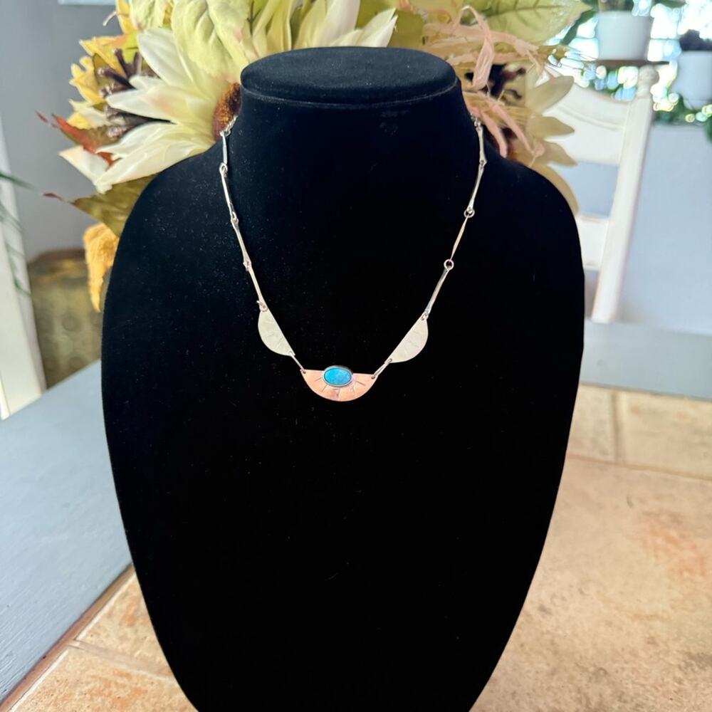 925 Sterling Silver Native Look Necklace